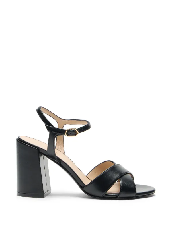 Stuart Weitzman Alyssa Crossover-strap Sandals in Black