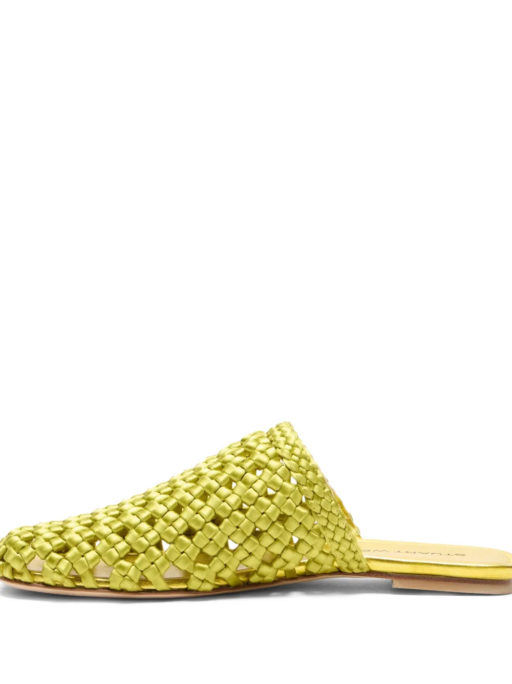 Stuart Weitzman Marina geweven muiltjes Groen