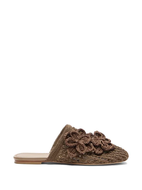 Stuart Weitzman Lotus crochet-knit mules