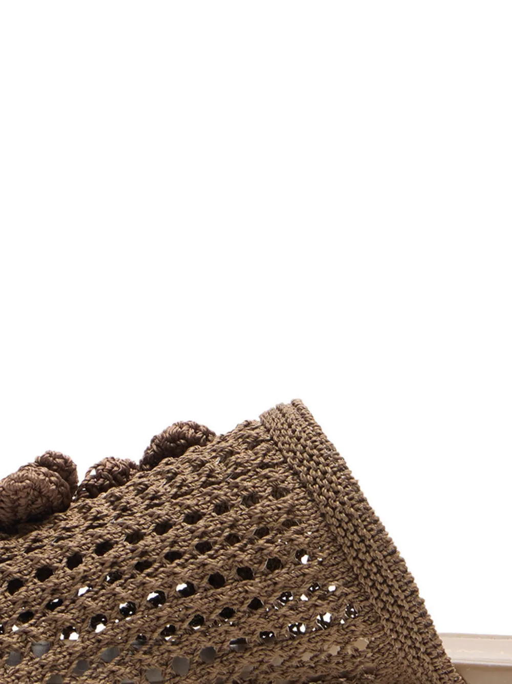 Stuart Weitzman Lotus gehaakte muiltjes Bruin