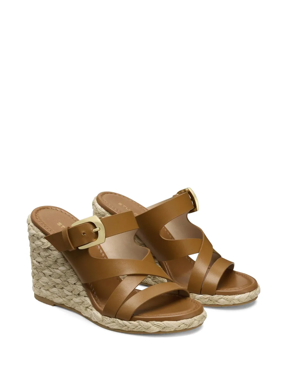 Stuart Weitzman Sai leren espadrilles Beige