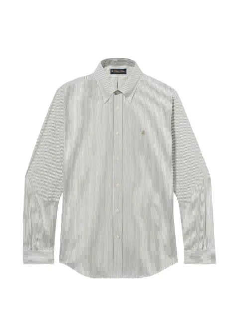 Brooks Brothers logo-embroidered button-down shirt