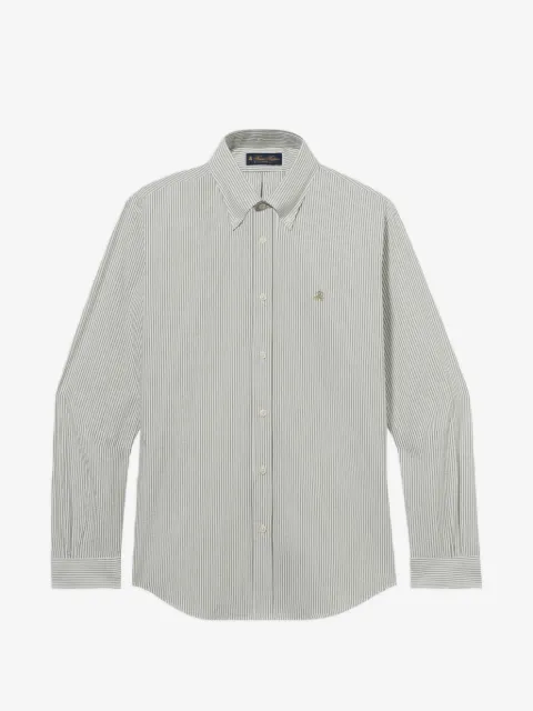 Brooks Brothers logo-embroidered button-down shirt