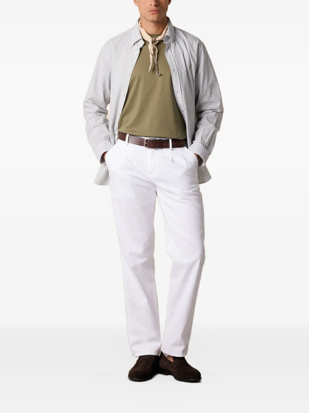Brooks Brothers Overhemd met geborduurd logo Groen