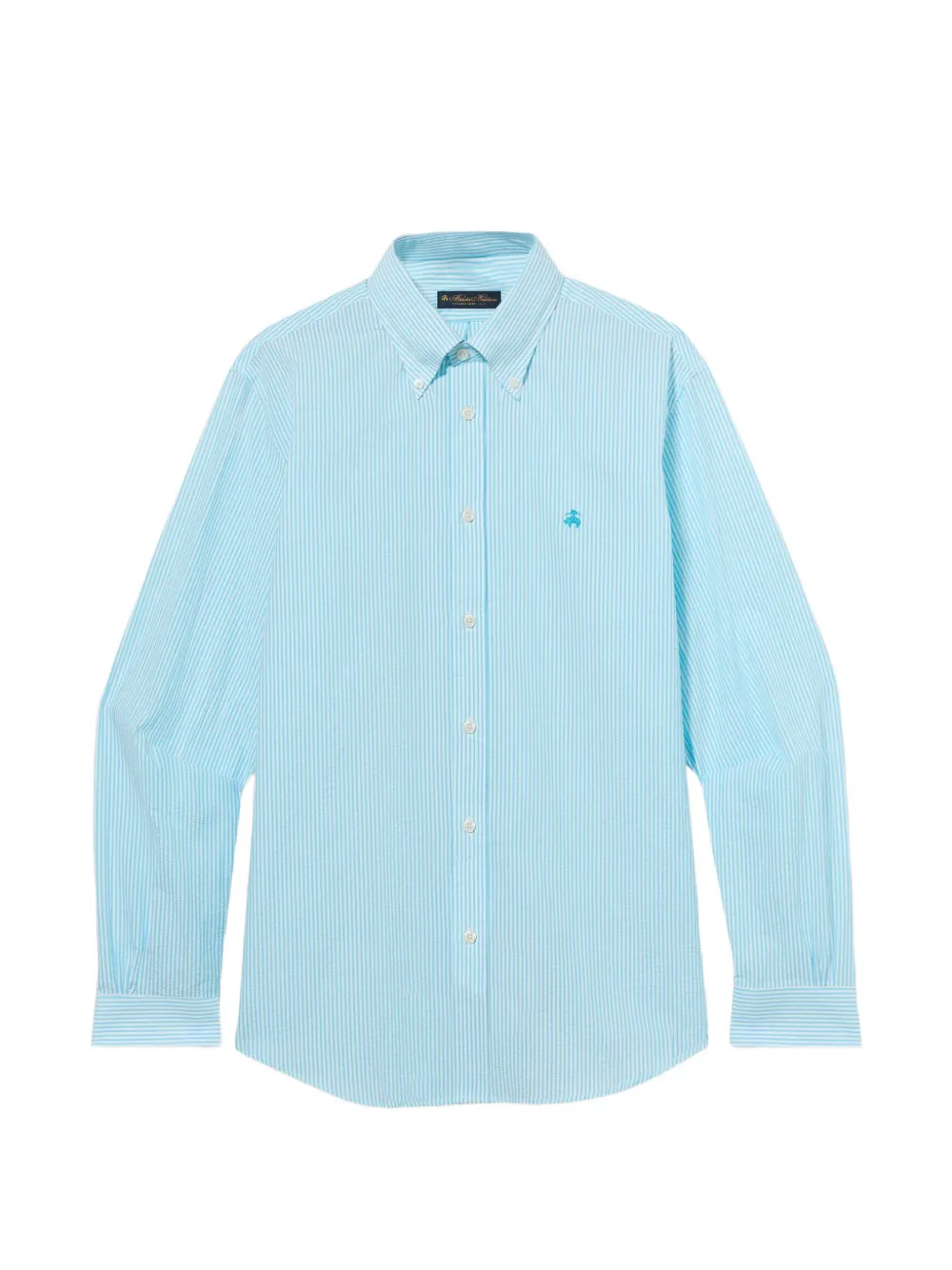 Brooks Brothers logo-embroidered button-down shirt - Blu