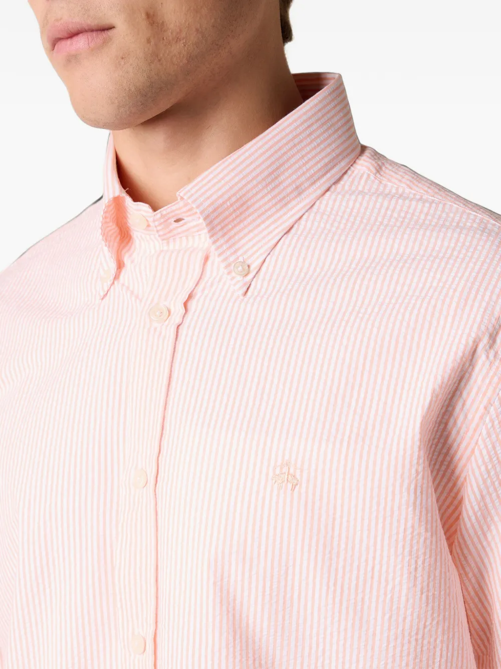 Brooks Brothers Overhemd met geborduurd logo Oranje