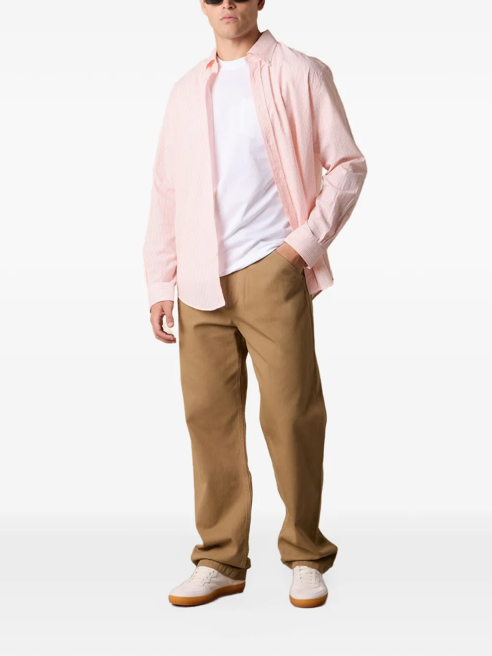 Brooks Brothers Overhemd met geborduurd logo Oranje