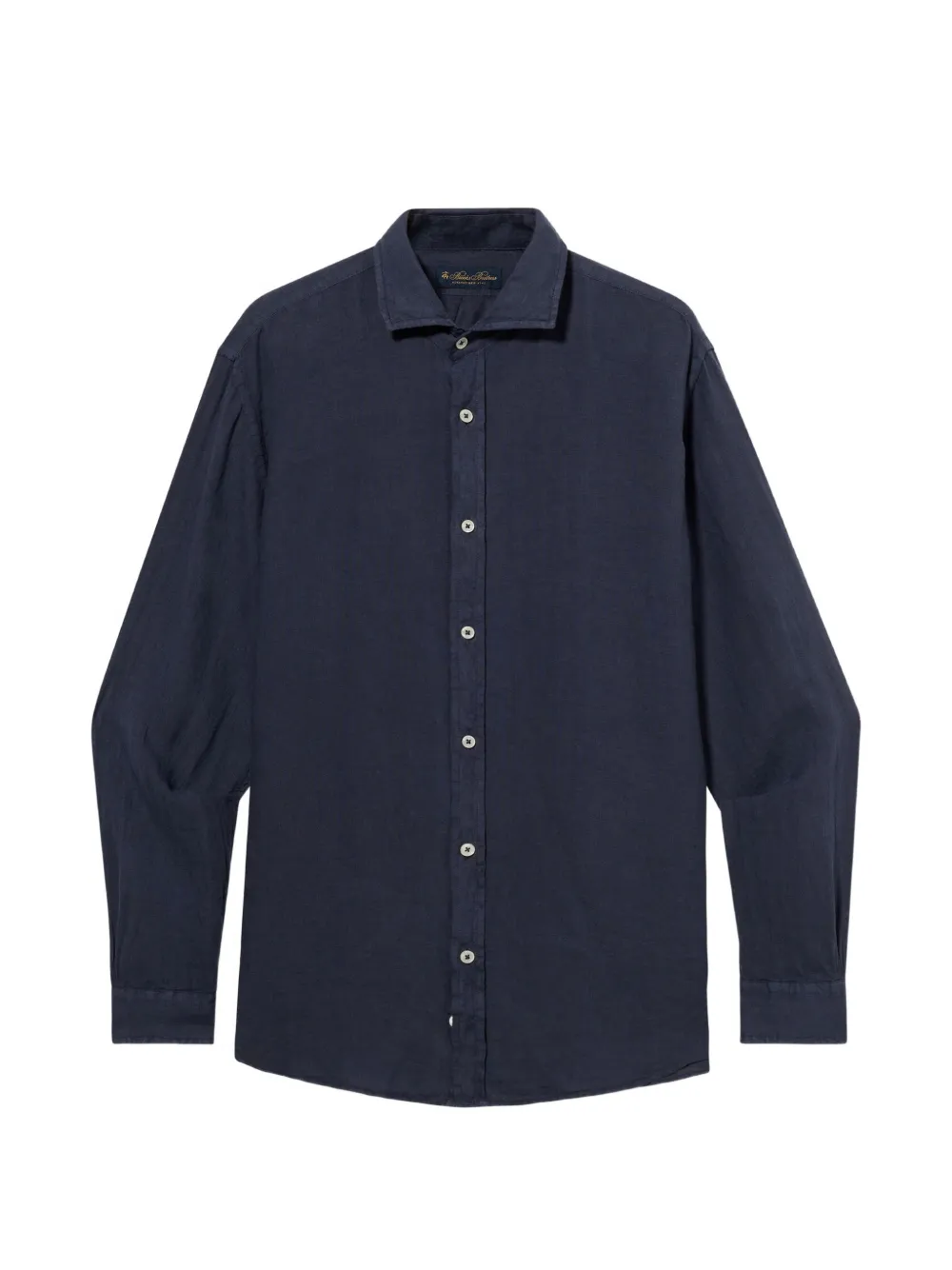 Brooks Brothers spread-collar linen shirt - Blu
