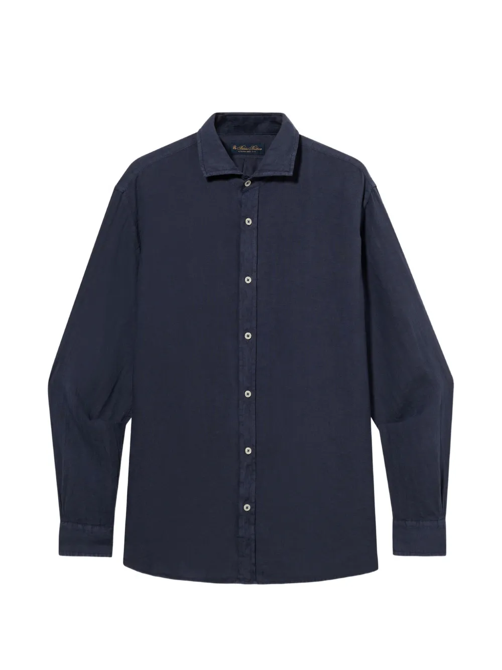 Brooks Brothers spread-collar linen shirt - Blu