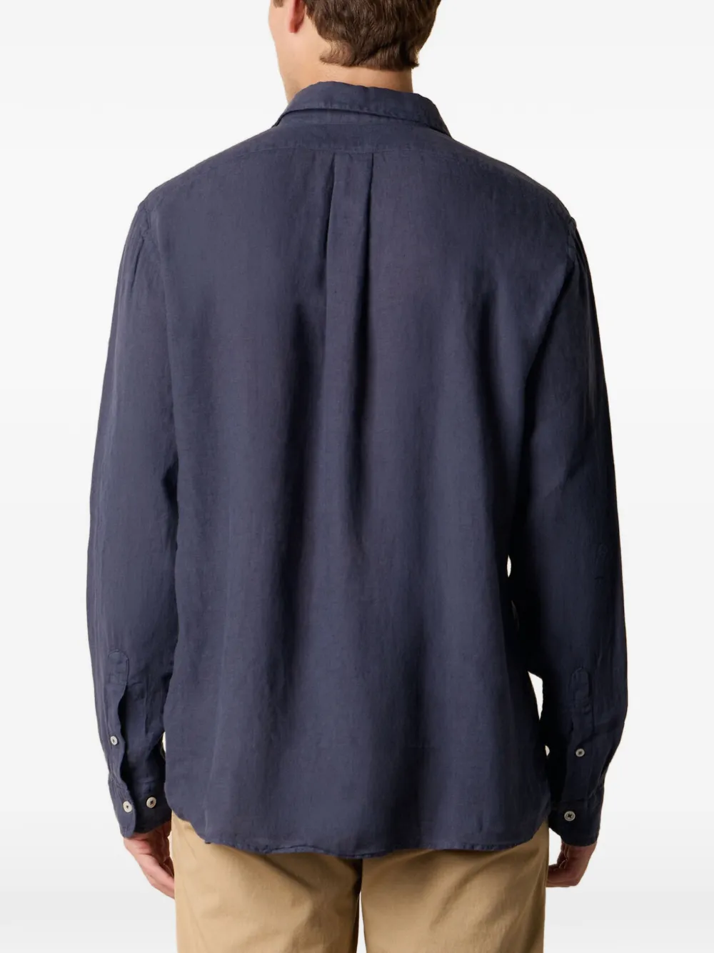 Brooks Brothers Linnen overhemd Blauw