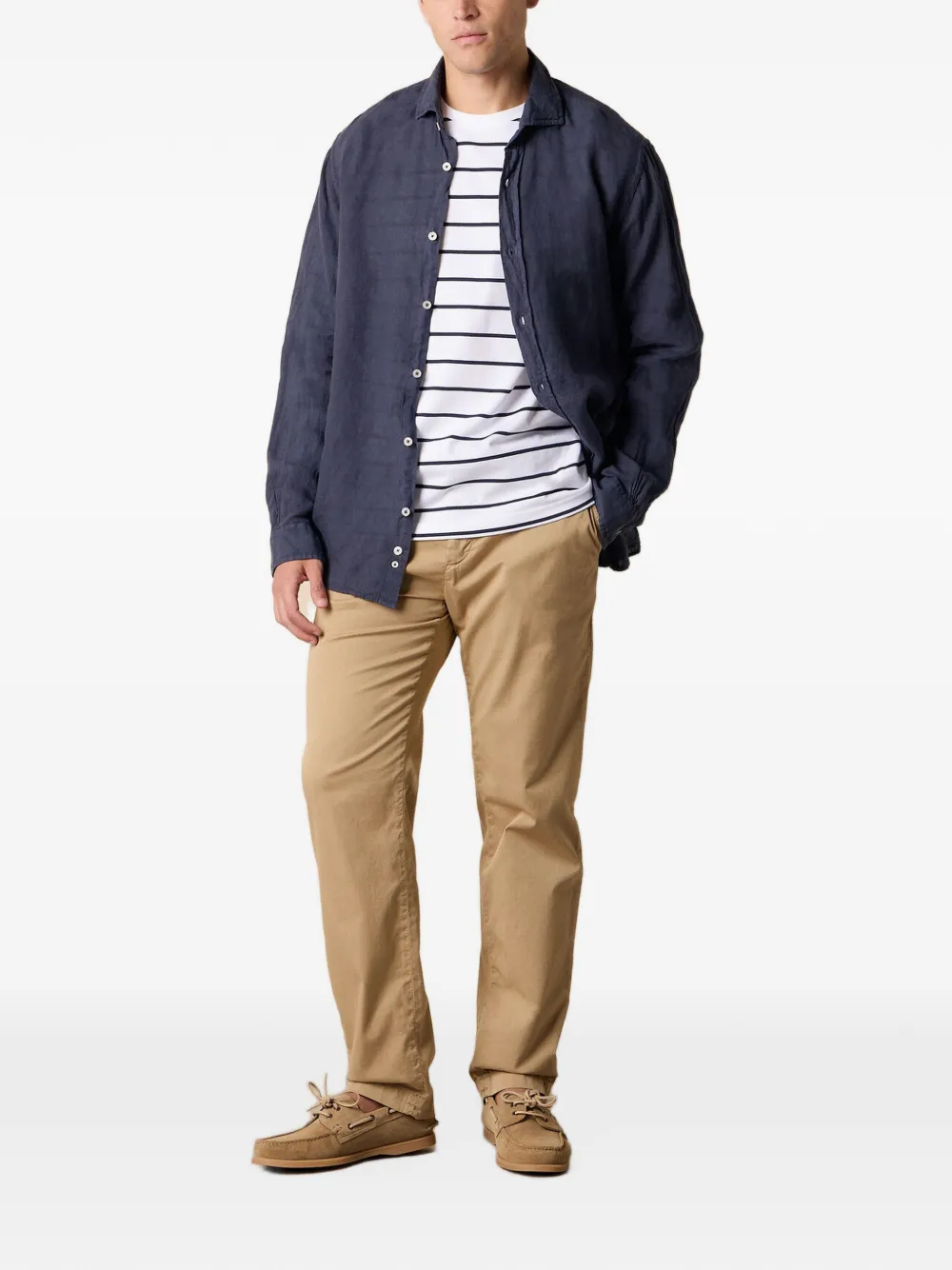 Brooks Brothers Linnen overhemd Blauw