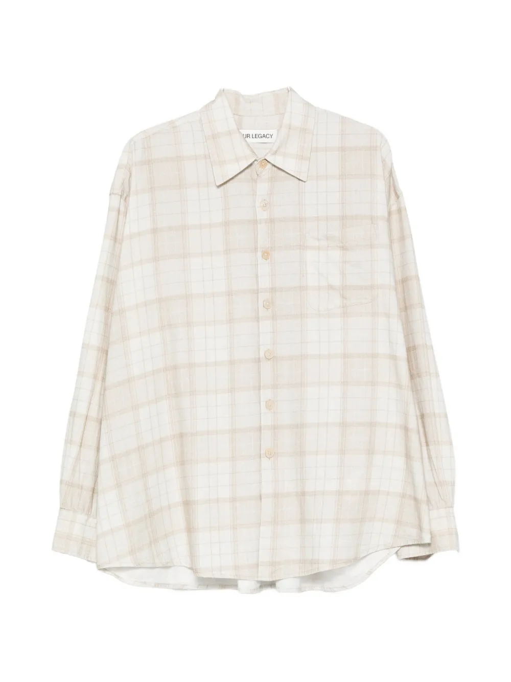 OUR LEGACY Borrowed check-print shirt - Toni neutri