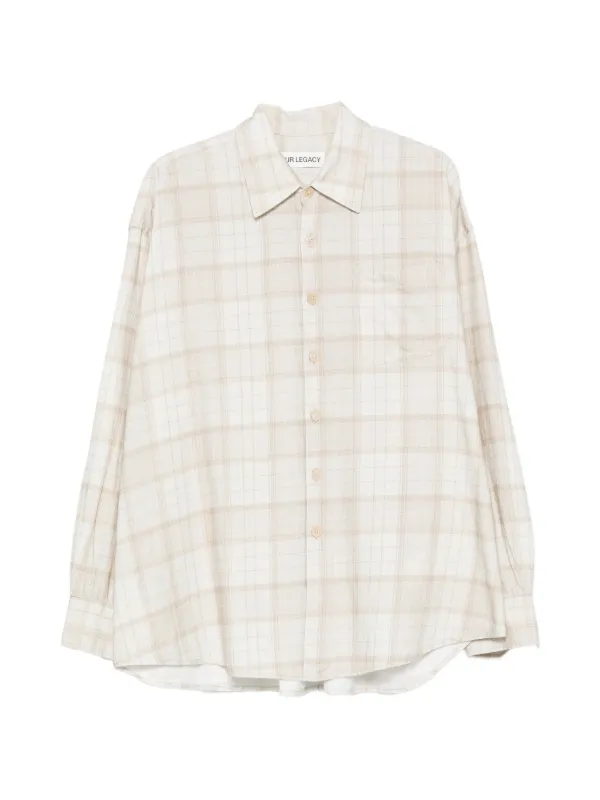 トップス our legacy borrowed shirt 44 OUR LEGACY Borrowed Shirt | Neutrals | FARFETCH