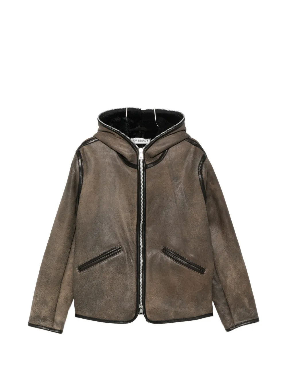 OUR LEGACY shearling zip-fastening jacket - Grau