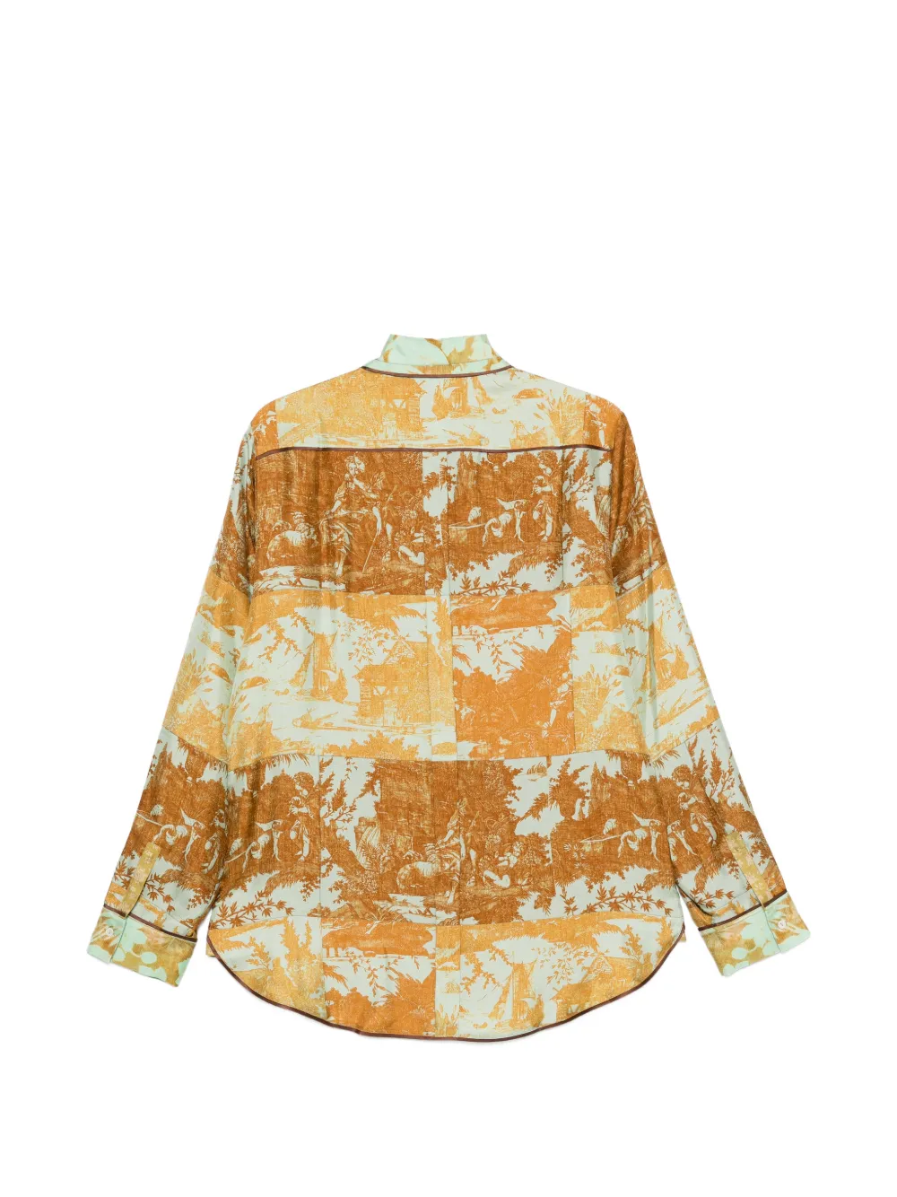 Pierre-Louis Mascia Aloe Toile de Jouy blouse met print Oranje