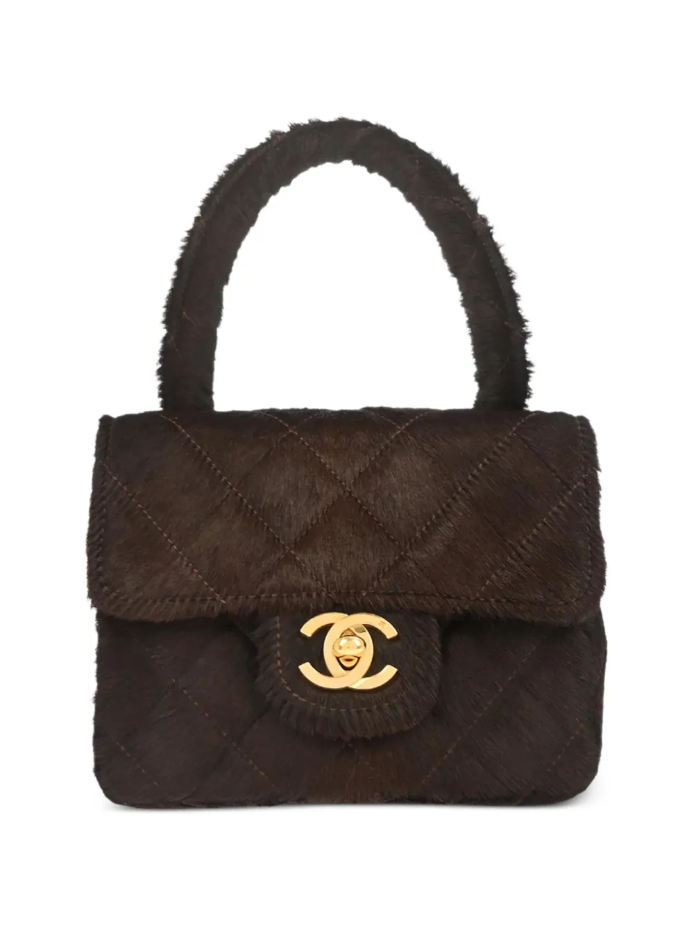 CHANEL Pre-Owned micro Classic Flap handbag - Marrone