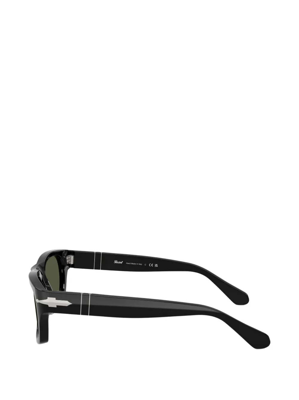 Persol Zonnebril met rechthoekig montuur Zwart