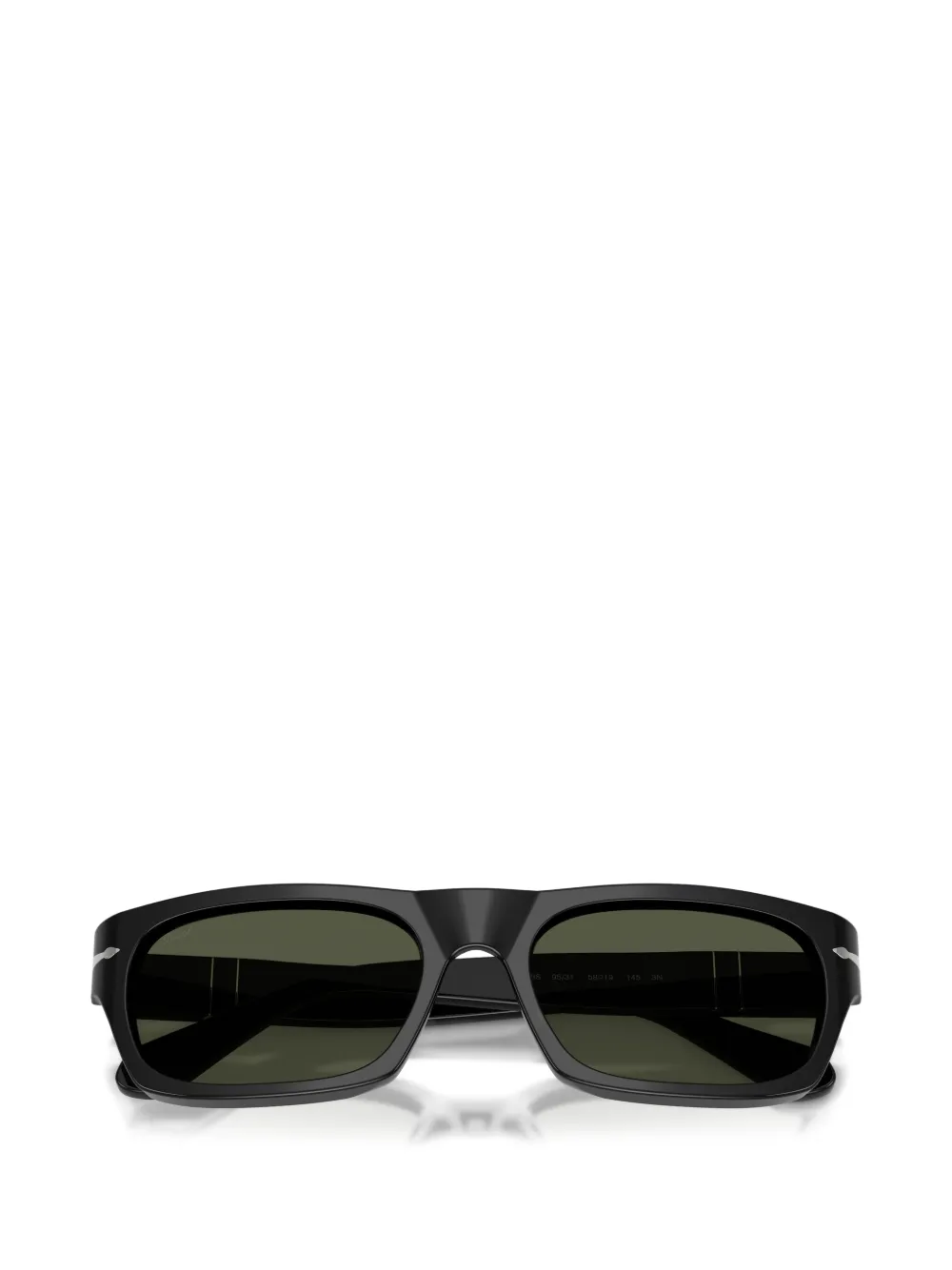 Persol Zonnebril met rechthoekig montuur Zwart