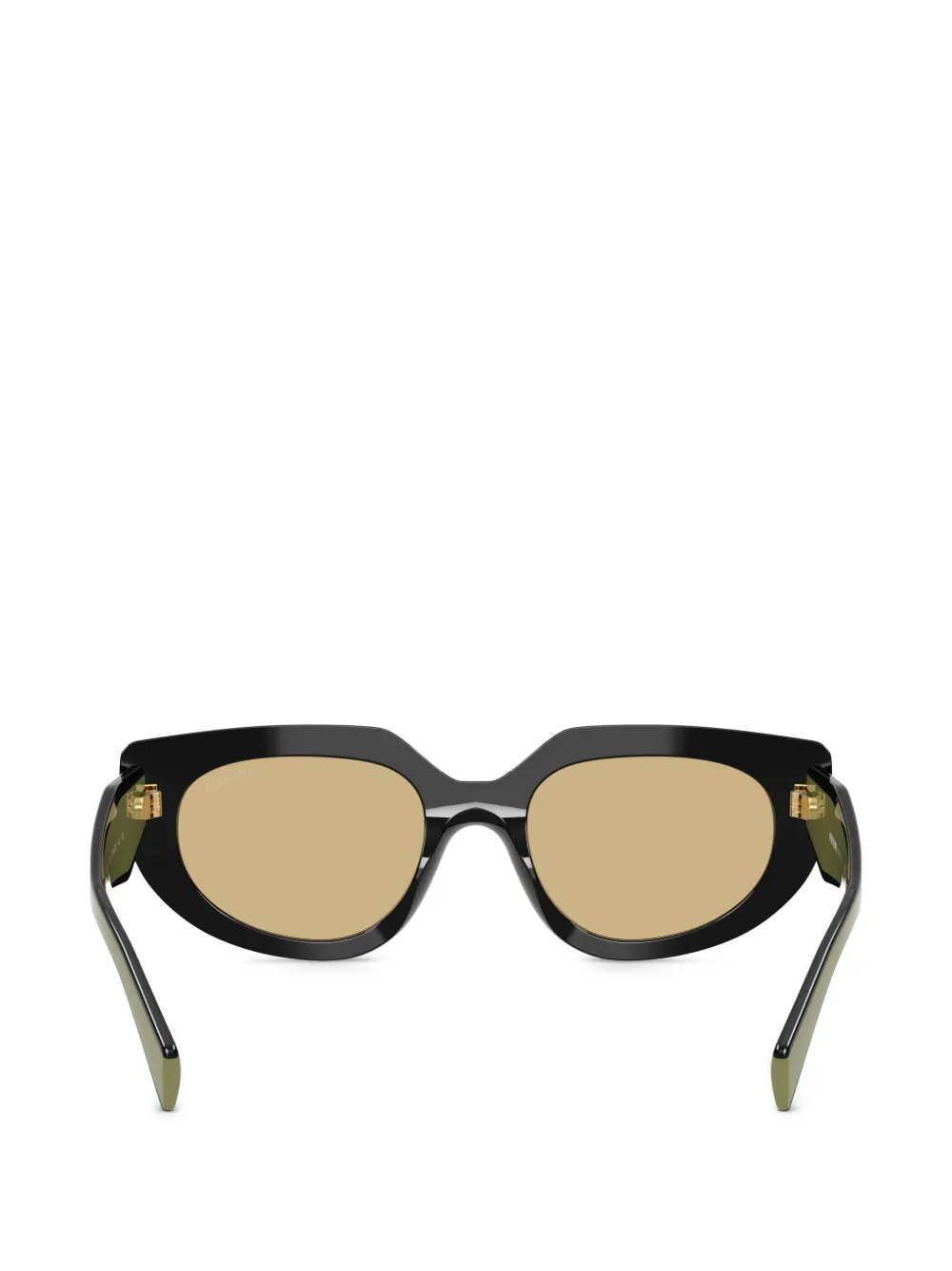 Prada Eyewear Zonnebril met ovalen montuur Zwart