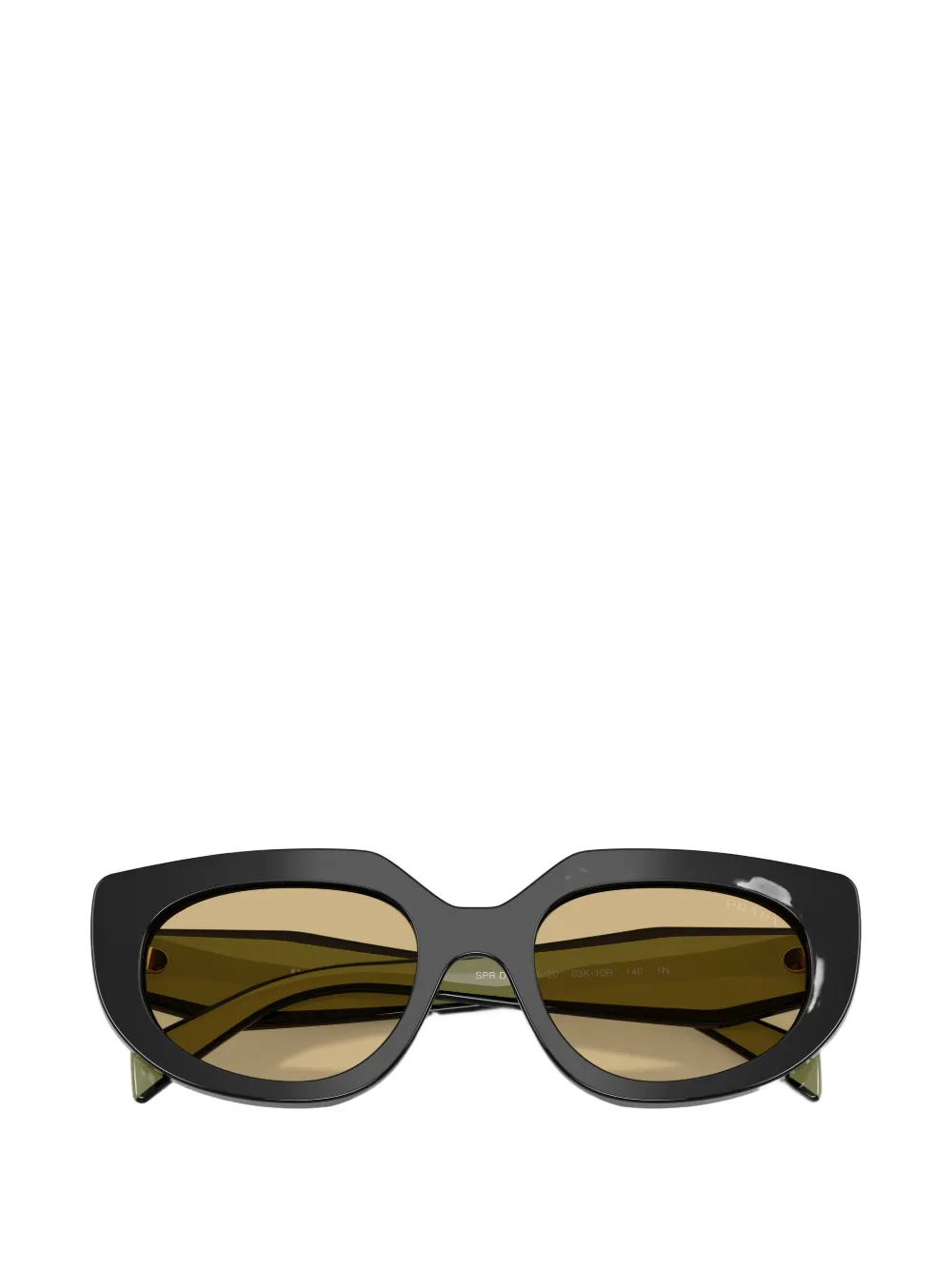 Prada Eyewear Zonnebril met ovalen montuur Zwart