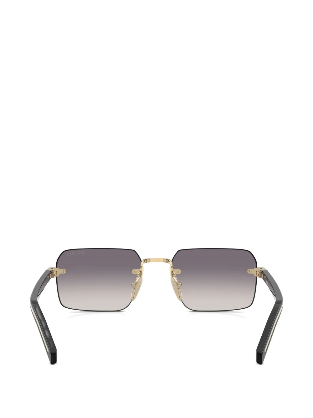 Prada Eyewear Zonnebril met rechthoekig montuur Goud