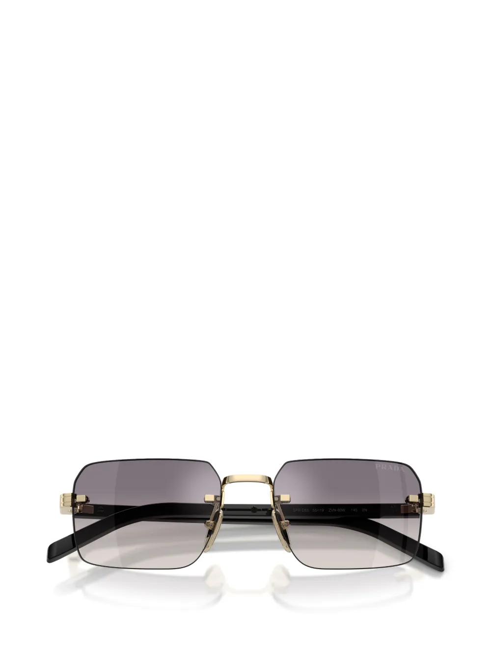 Prada Eyewear Zonnebril met rechthoekig montuur Goud