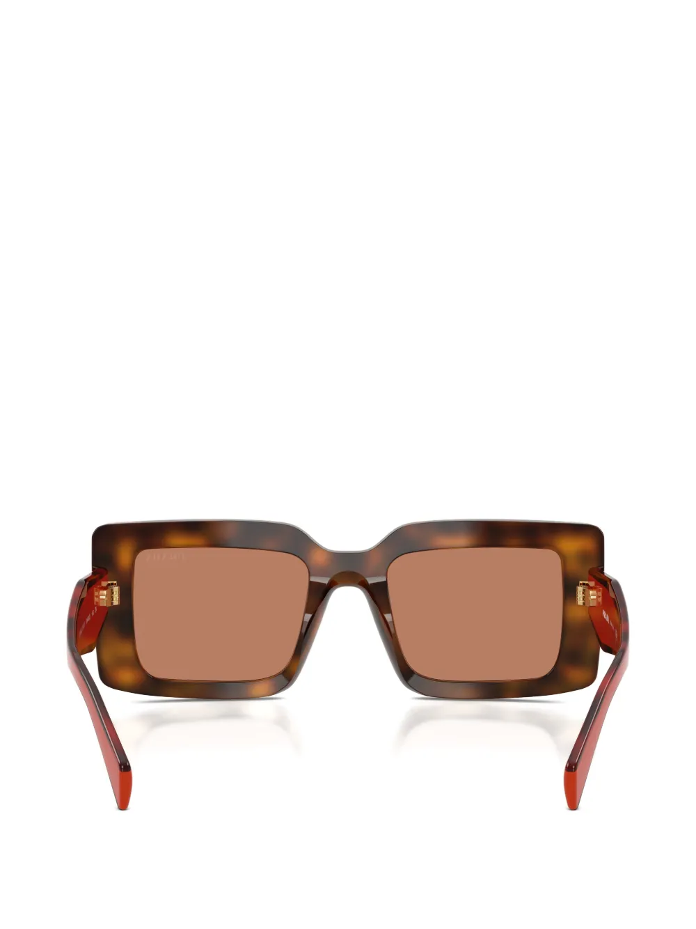 Prada Eyewear Zonnebril met schilpadschild design Bruin