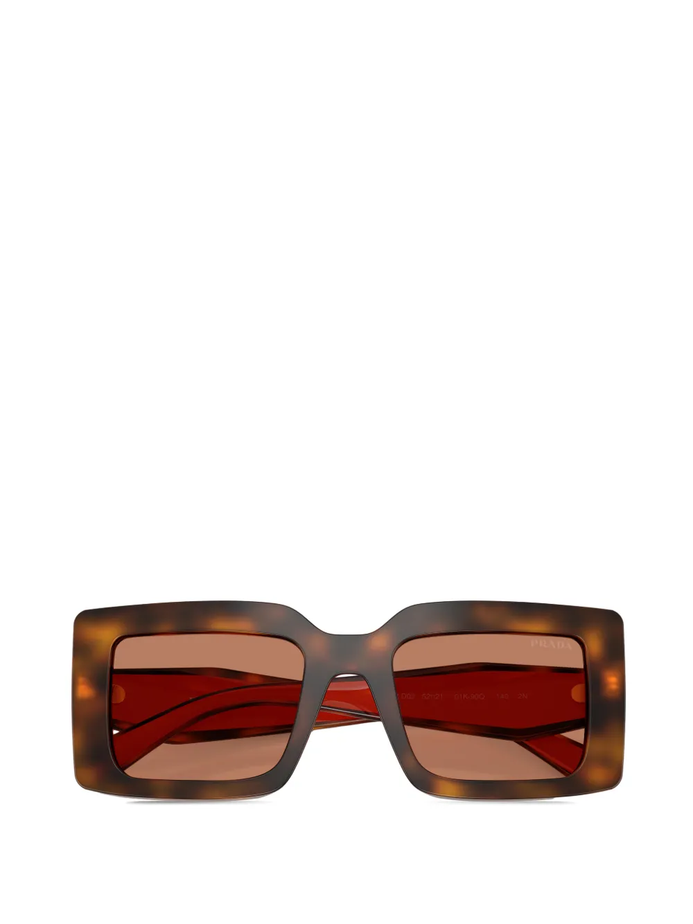 Prada Eyewear Zonnebril met schilpadschild design Bruin