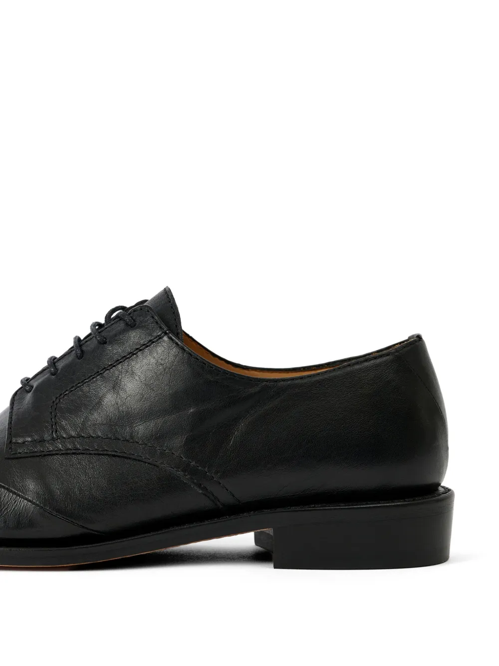 OUR LEGACY Parade leren veterschoenen met patches Zwart