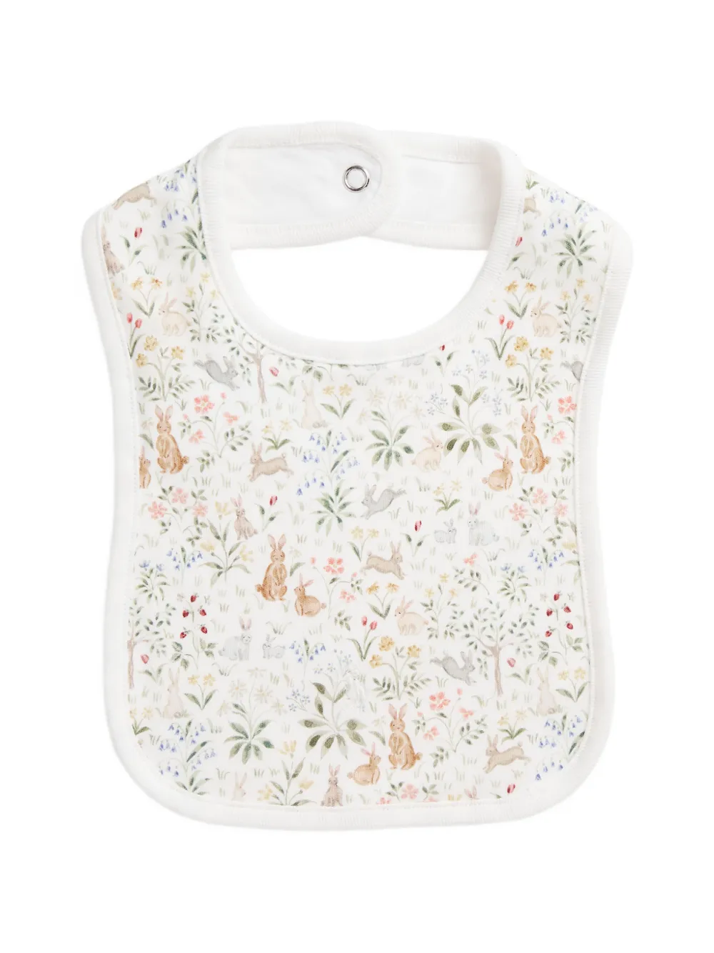 POLO RALPH LAUREN KIDS rabbit-print bib - White
