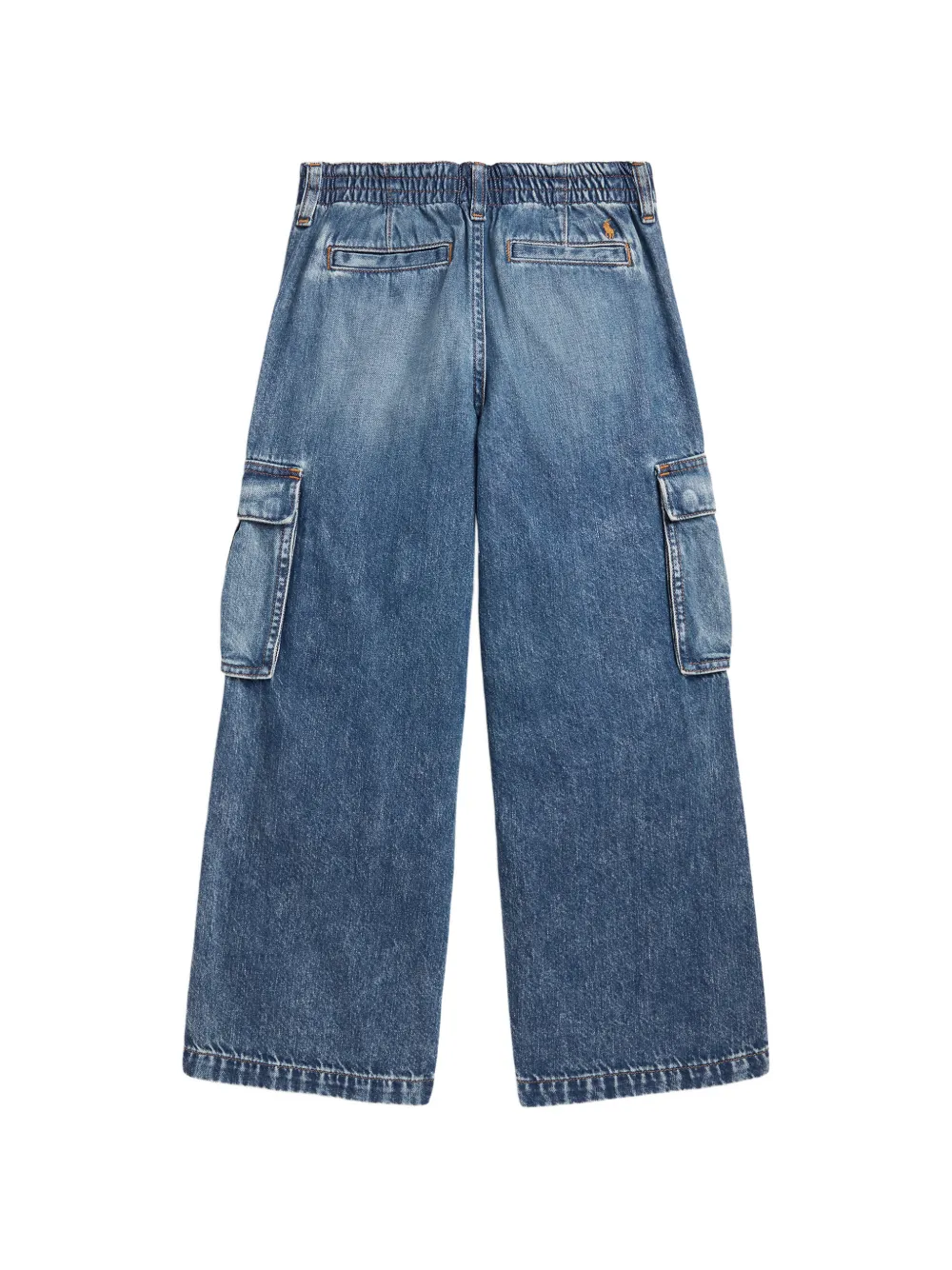 POLO RALPH LAUREN KIDS Jeans met elastische taille en cargo zak Blauw
