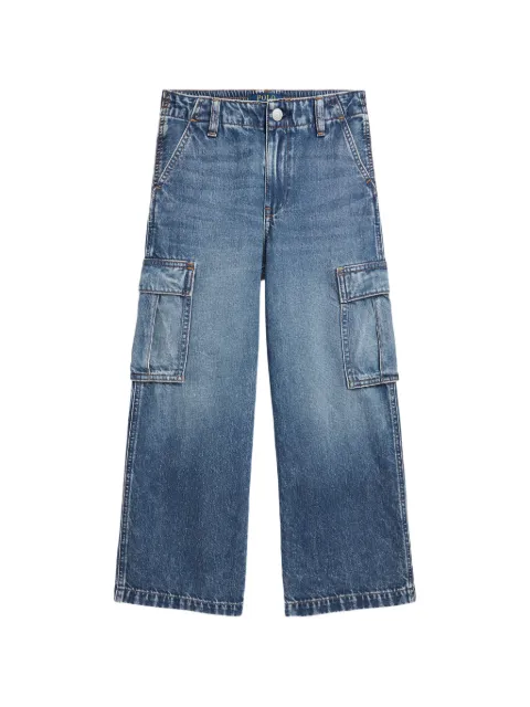 POLO RALPH LAUREN KIDS elasticated-waist cargo-pocket jeans