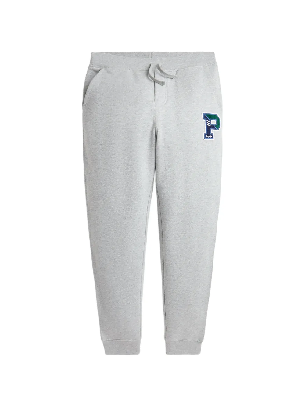 POLO RALPH LAUREN KIDS logo-patch drawstring-waistband track pants - Grigio