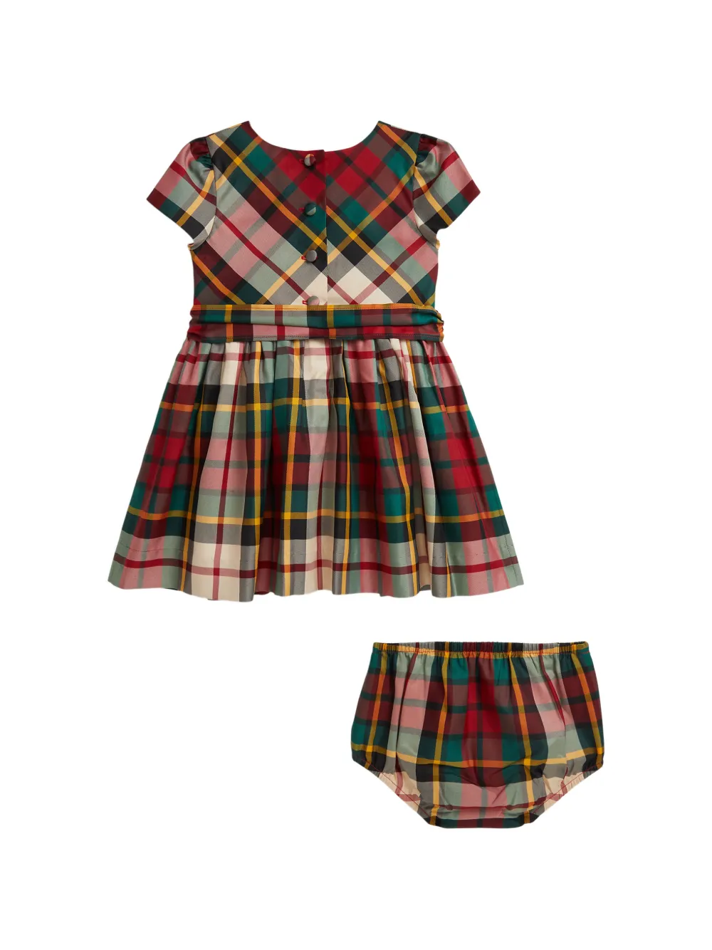 POLO RALPH LAUREN KIDS Jurk met tartan ruit Rood