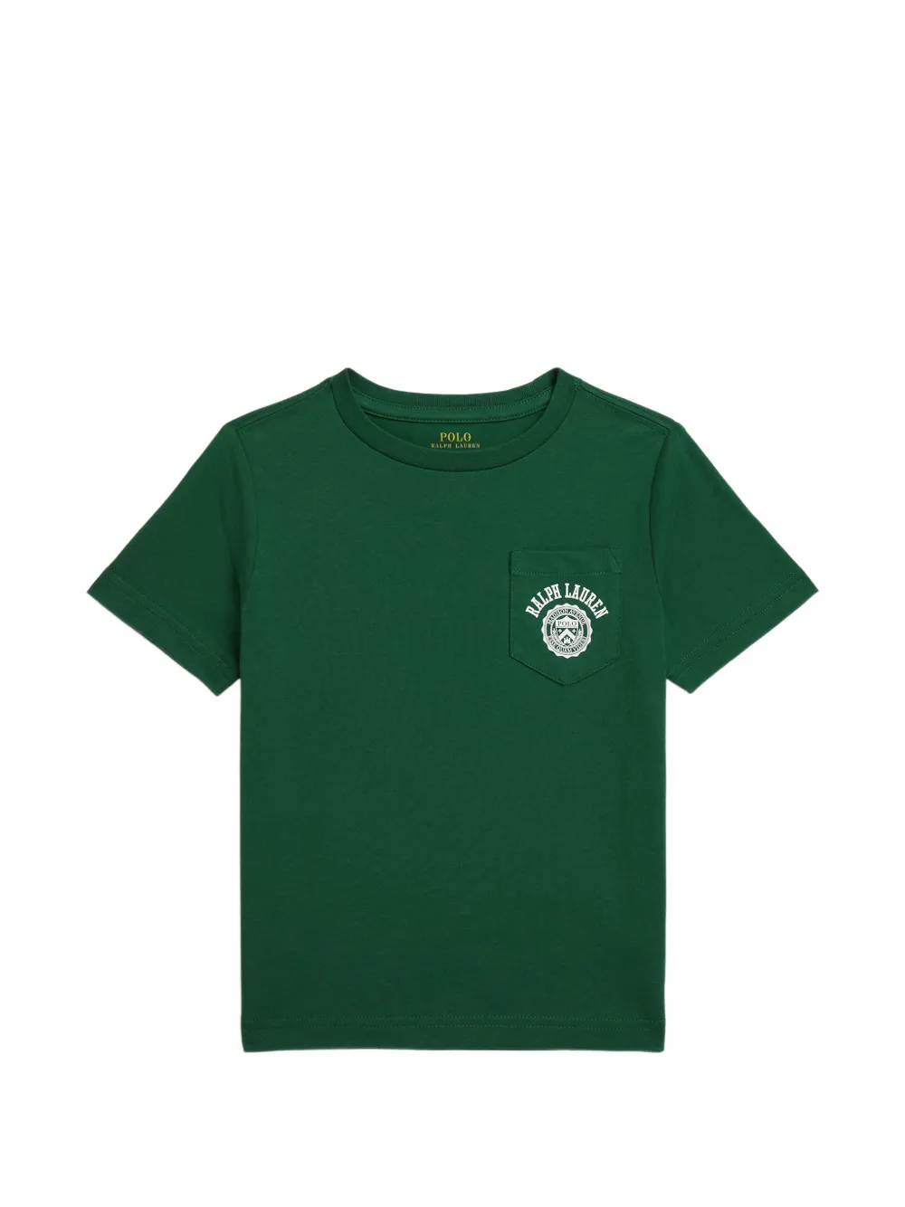 POLO RALPH LAUREN KIDS logo-print patch-pocket T-shirt - Verde