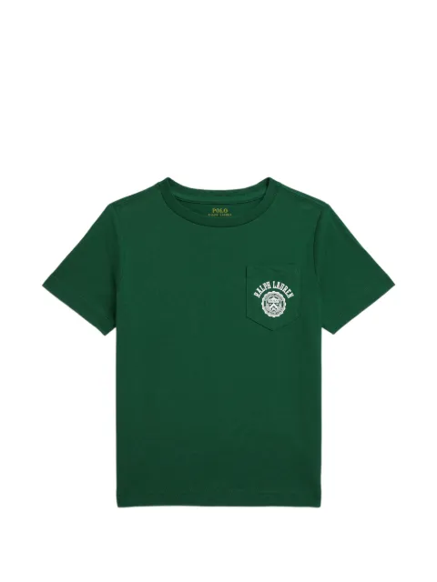 POLO RALPH LAUREN KIDS logo-print patch-pocket T-shirt