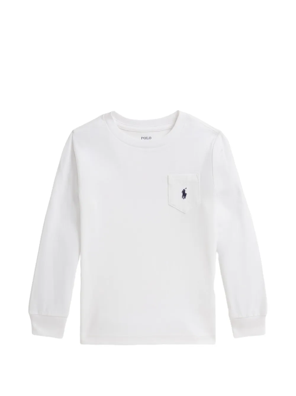 POLO RALPH LAUREN KIDS graphic-print long-sleeve T-shirt - Bianco