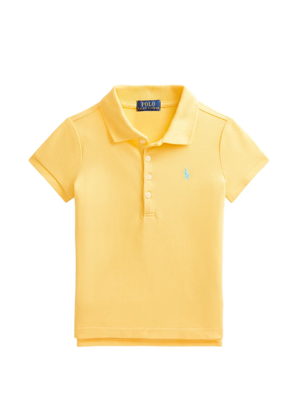POLO RALPH LAUREN KIDS embroidered-logo polo shirt - Giallo