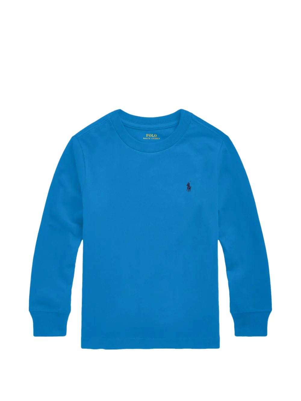 POLO RALPH LAUREN KIDS long-sleeve logo-embroidered T-shirt - Blu