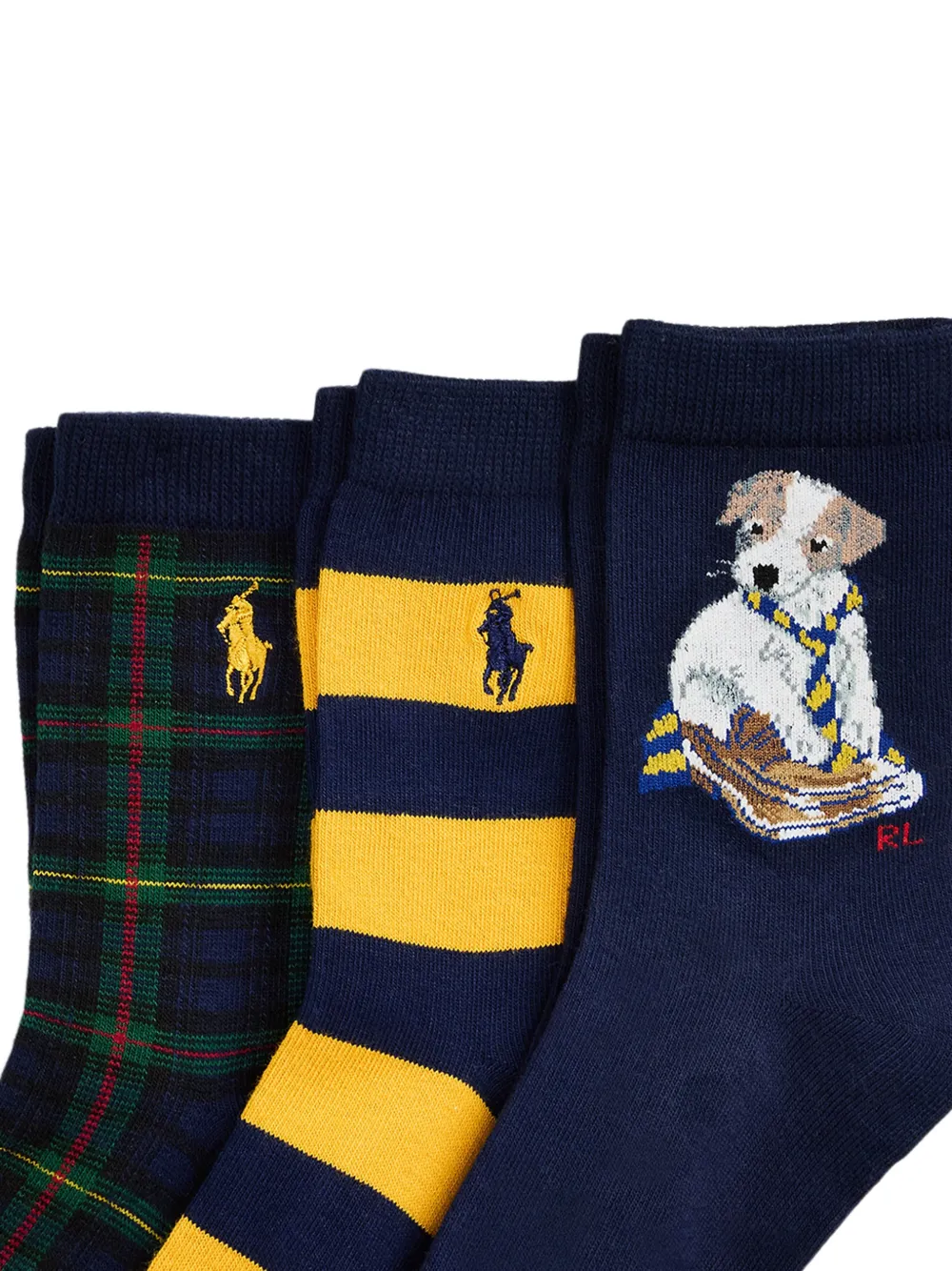 POLO RALPH LAUREN KIDS Drie paar Polo Pony sokken Veelkleurig