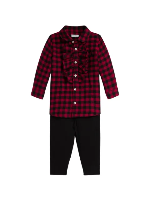 POLO RALPH LAUREN KIDS ruffled-detail trousers set