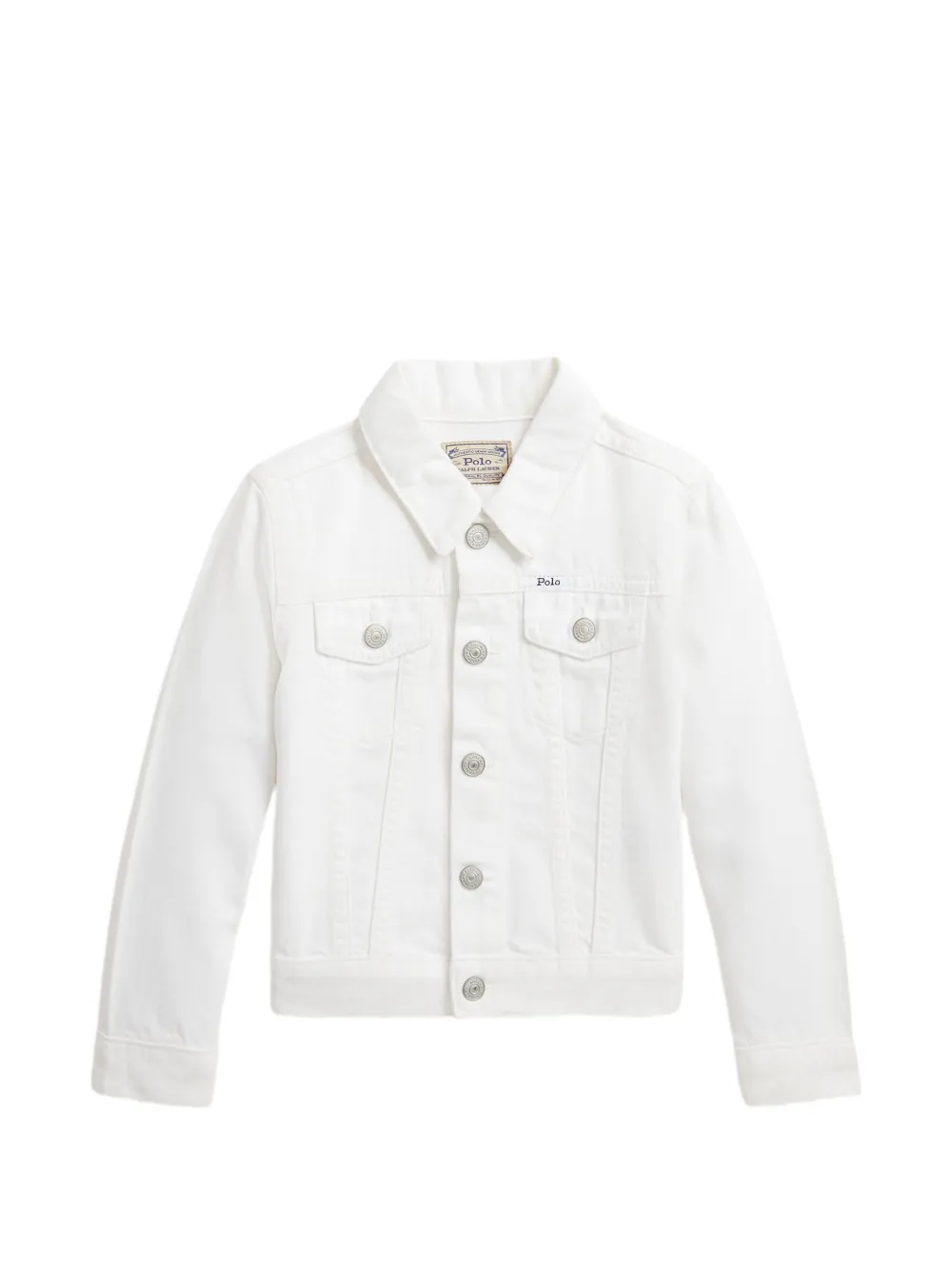 POLO RALPH LAUREN KIDS button-up denim jacket - Bianco