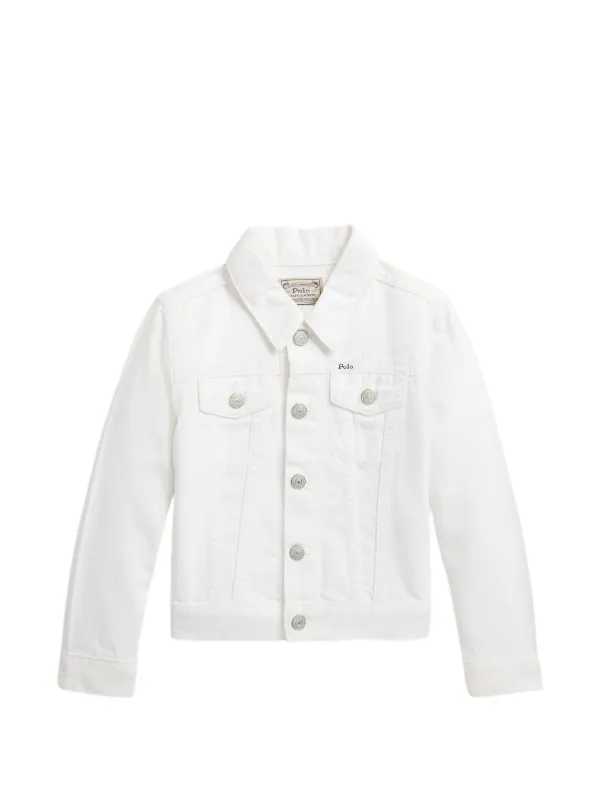 POLO RALPH LAUREN KIDS デニムジャケット | ホワイト | FARFETCH JP