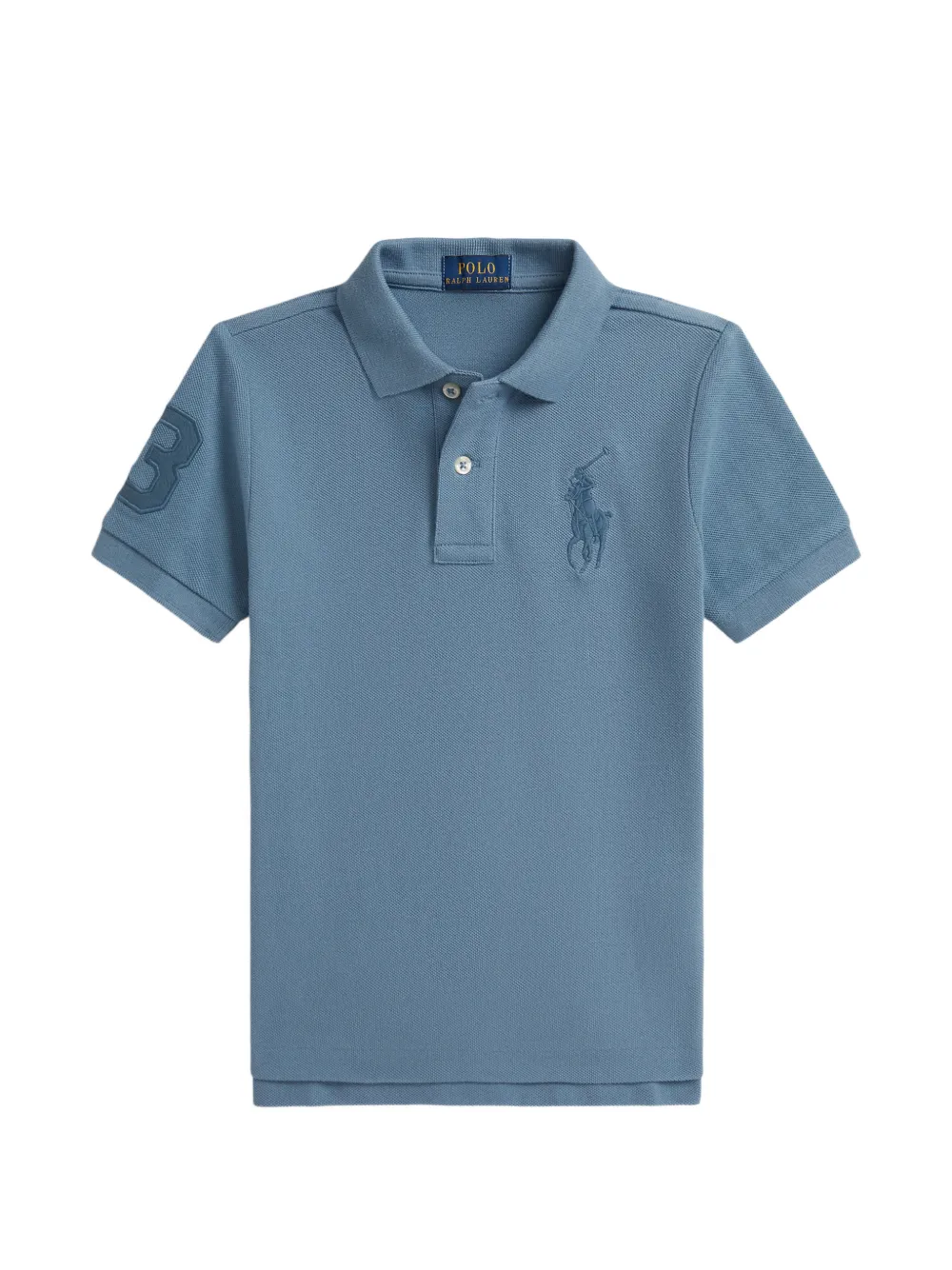 POLO RALPH LAUREN KIDS logo-embroidered piqué polo shirt - Blu