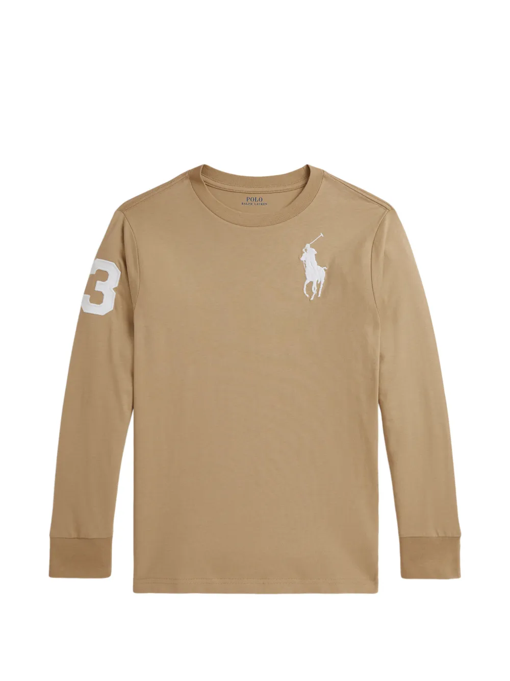 POLO RALPH LAUREN KIDS Polo Pony long-sleeve T-shirt - Toni neutri
