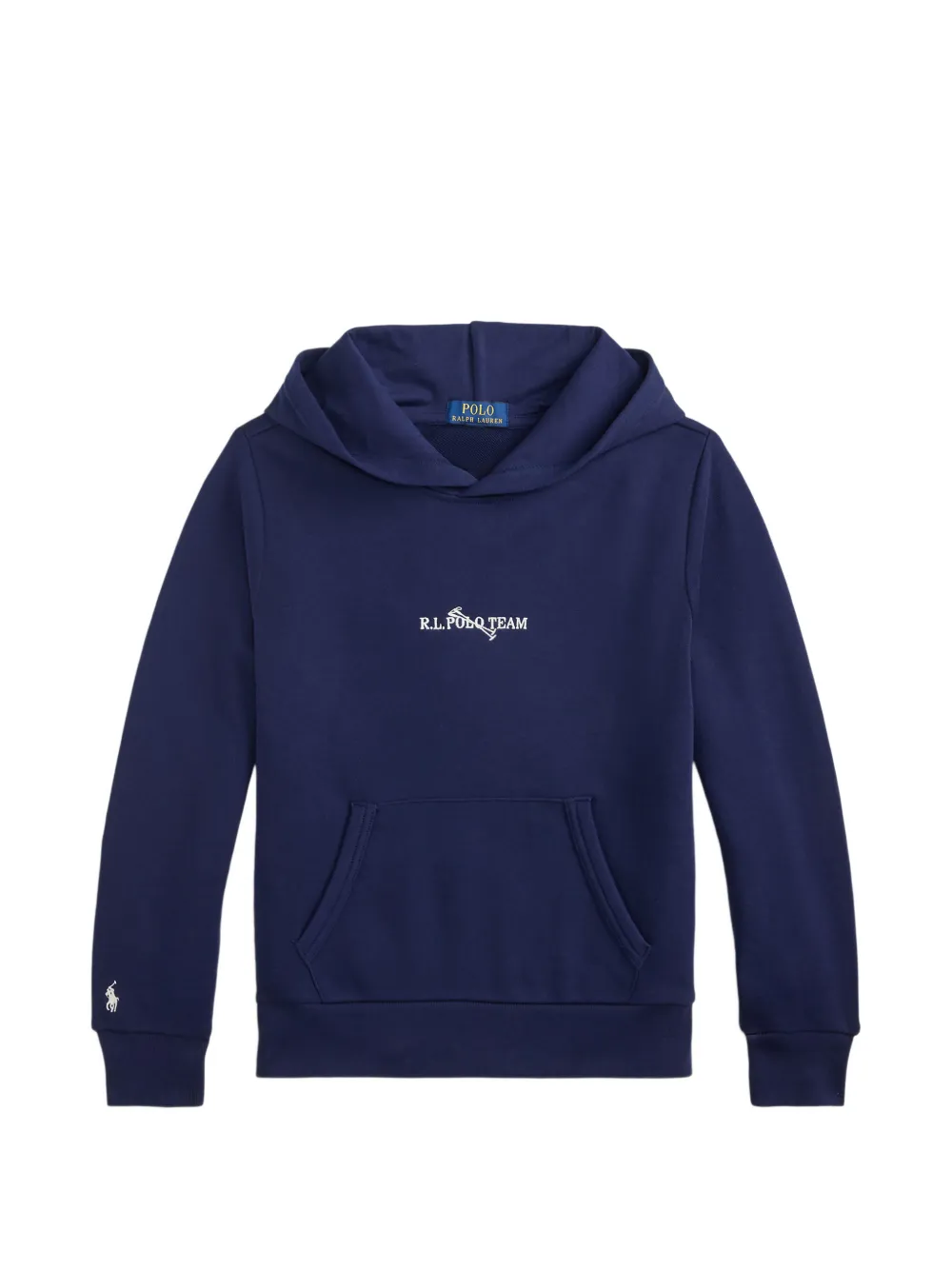 POLO RALPH LAUREN KIDS logo-embroidered hoodie - Blu