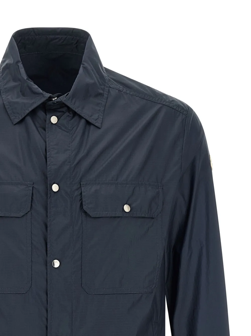 Moncler Lichtgewicht overhemd met puntige kraag Blauw