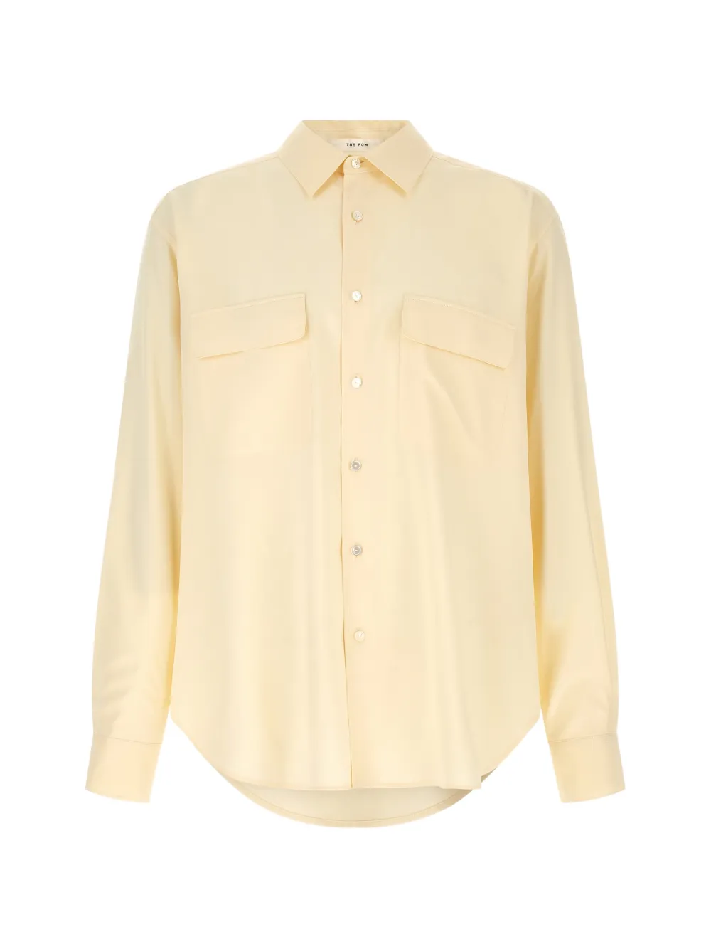 The Row Piou flap-pockets silk shirt - Toni neutri