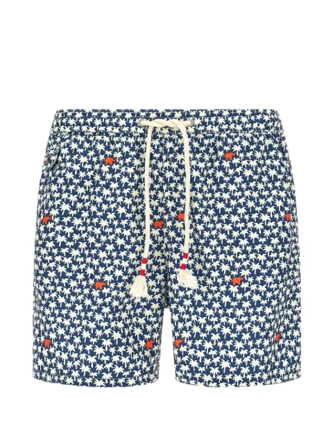 MC2 Saint Barth shorts de playa con palmeras estampadas