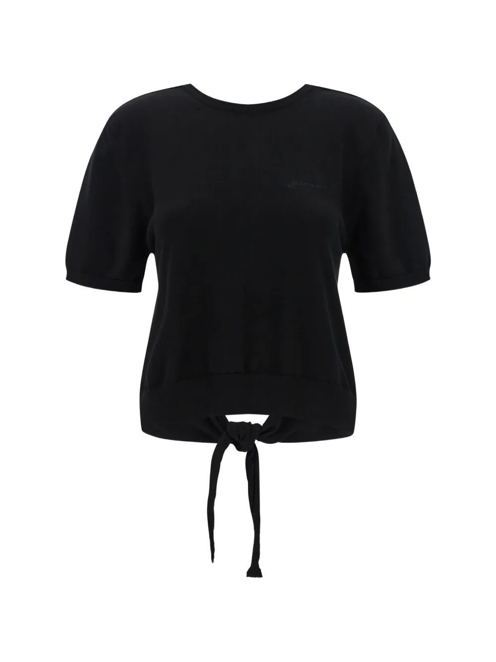 GANNI embroidered bare-back sweater - Nero